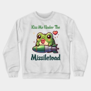 Kiss Me Under The Missile Toad Illustration Crewneck Sweatshirt